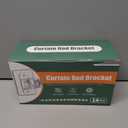 No Drill Curtain Rod Holders, Heavy Duty Self Adhesive Curtain Brackets Hooks, Adjustable Nail-Free Stick on Wall Hangers for Bathroom, Bedroom, Kitchen and Livingroom (14 Pack)