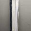LazBlinds No Drill Blackout Vinyl Mini Blinds, White 35.5"x48"