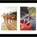 Americanflat 4x6 Collage Picture Frame with Shatter-Resistant Glass - Fits Four 4x6 Photos or Use as One 8x20 Picture Frame - Signature Collection - Collage Frames for Wall Display - Black