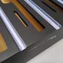 Allinside Magnetic Plastic Wrap Dispenser with Cutter, 3 in 1 Refrigerator Bamboo Wood Organizer for Tin Foil, Baking Paper, Wax Paper Holder Kitchen Storage Box Compatible with 12.9" Roll (3 Layer)