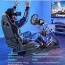 VEVOR Racing Wheel Stand, Heavy-Duty Simulator Cockpit Steering Stand with Dual-Rail Dual-Arm, Fit Logitech G25,G27,G29,G920,G923, Thrustmaster T300RS,TX F458,T500RS,T3PA-PRO (F1/GT) and CSR Pedals
