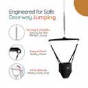 Jolly Jumper Iconic Doorway Baby Jumper - Black | Original Doorway Baby Jumper, Indoor Exercise Saddle Seat, Adjustable Height, for Infants up to 28lbs, No Stand Required
