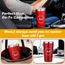 Birthday Gifts for Mom from Daughter Son,Mom Gifts Set w/Handmade Crochet Sunflower & Insulated Tumbler,Cool Women Gifts Ideas for Mothers Day,Unique Presents for Mom,Mommy,Mother in Law (Red)