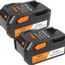 ARyee 18V 6000mAh Battery Replacement Compatible with RIDGID 18V Drill R840087 R840083 R840086 R840085 R840084 Cordless Tools Lithium Ion Battery, 2 Pack