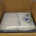 Madison Park Cal King Comforter Set Vintage Floral Reversible Comforters Cal King Size Bed, All Season Bedding Cal King Size Comforter, Bedskirt, Pillows, Shams, Salara, Cal King Blue 7 Piece