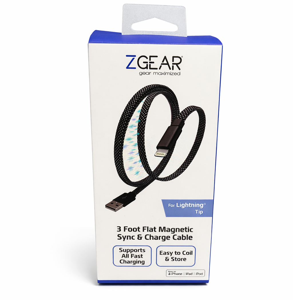 3 Foot Flat Magnetic Sync & Charge Cable