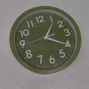 Wall Clock Analog 10 Inch Simple Silent Non Ticking Battery Operated Modern Decorative for Kitchen Office Bedroom Bathroom Living Room(Olive Green) (G-olive Green)