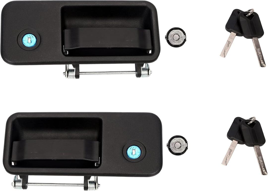 Front Exterior Door Handle with Keys, 1 Pair Outside Left & Right Side Door Handle Set, fits for Volvo VNL Truck, fits for Volvo VHD VN 2004-2018, OE# RH-20398467, LH- 20398466