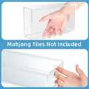 Acrylic Mahjong Case, Mahjong Storage Box for 1.2"0.9"0.5" Mini Size Mahjong Tiles, Transparent Mahjong Tile Display Box for 160 Tiles (Mahjong Case Only)