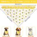 3Pcs Spring Summer Dog Bandanas Reversible Dog Holiday Scarf Adjustable Triangle Pet Bandanas for Medium Large Puppy Pet Decorations