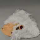MOKRY PARTY White Eagle Head Mask Animal Bird Mask Eagle Claw Hairy Latex Mask Halloween Carnival Costume Mask