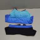 Yonique Two Piece Tankini Swimsuits for Women with Shorts Tummy Control Bathing Suits Athletic Swimwear (Medium, Blue Gradient)