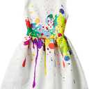 21KIDS Girls Kids Casual Dress Paint Butterfly Rose Animal Fall Sleeveless Dresses Size 4