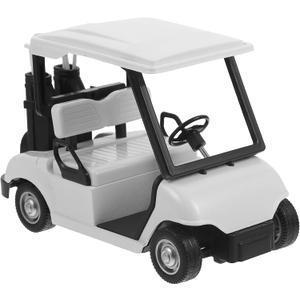 IMIKEYA Golf Cart: Die Cast Metal Model Golf Cart Mini 1:20 Scale Golfcart Diecast Model Golf Cart Vehicle Pullback Action Golf (White)