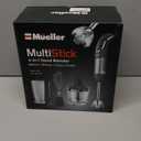 Mueller Multistick 800W 4-in-1 Immersion Blender Handheld, 12 Speed Hand Mixer - Turbo Boost, Heaviest Duty Copper Motor, Titanium Blades Hand Blender, Milk Frother Wand, Whisk, Beaker, Chopper, Grey