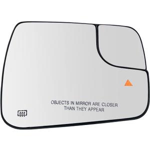 Right Passenger Side Heated Blind Spot Convex Mirror Glass Replacement For 2019 2020 2021 Dodge Ram 1500 - Power Heated, Blind Spot, with Backing Plate, Replace 68402036AA 68402037AA