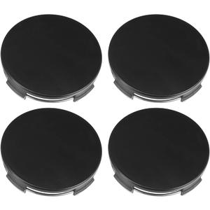 X AUTOHAUX 4 Pcs Universal 65mm OD 63mm ID 4 Clips Wheel Tyre Center Hub Caps Cover Black for Auto Vehicle