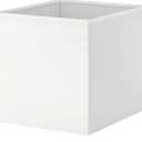 Basics Cube 4 Organizers Bins, Collapsible Storage Baskets for Shelves, White