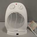 Comfort Zone CZ50 750/1500-Watt Fan-Forced Oscillating Electric Portable Heater with Adjustable Thermostat, Built-in Overheat Sensor, Safety Tip-Over Switch, and Heat Resistant Housing, White