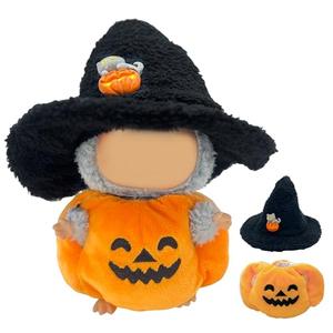 2025 New Clothes for LABUBU, 2-Piece Orange Clothes Set for Labubu, Outfits for 15/17 cm Labubu, Exquisite Accessories for LABUBU Doll, Stylish Outfit for Boys Girls Birthday Collectors (Pumpkin) Pack of 2