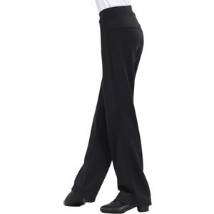 Boys Kids Latin Ballroom Dance Pants Professional Jazz Dance Costume Modern Salsa Dancewear (Black) 120