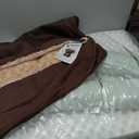 Furhaven Orthopedic Dog Bed for Large/Medium Dogs w/ Removable Bolsters & Washable Cover, For Dogs Up to 55 lbs - Two-Tone Plush Faux Fur & Suede L Shaped Chaise - Espresso, Large