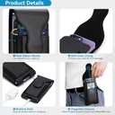 nuoku Holster for iPhone Air 17/16/15/14/13/12/11 Pro/Max with Belt Clip and Separable Card Holder, Belt Phone Holder for Men Compatible with Samsung Galaxy Note Models(Black)