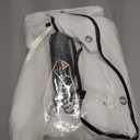 MIULEE 84" Long Scalloped Shower Curtain Linen Textured with 12 Metal Hooks Cute Extra Long Heavy Duty Washable Waterproof Cloth Shower Curtains with Black Border for Bathroom Hotel Bathtub,White