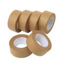 Lichamp Kraft Packing Tape, Brown Kraft Gummed Tape for Packing Boxes, Shipping Cardboard and Carton Sealing, 6 Rolls x 2 inch x 55 Yard x 7 mil