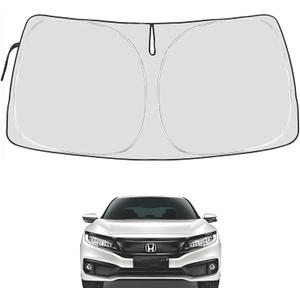 Windshield Sun Shade Compatible with Honda Civic 1500 2026-2016, 4-Layers Front Window Shade 240T Sunshade Sun Visor Protector Foldable Blocks UV Rays