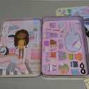 Story Magic Dress-Up Dolls Playset, Pretend Play Magnetic Case, Magnet Outfit and Accessory Pieces, Great for Travel or Playdates, Magnetic On The Go Activity Set for Ages 4, 5, 6, 7 , Pink
