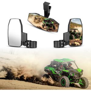 KIWI MASTER Rear View Center & Side Mirrors for Kawasaki Teryx KRX 1000 Accessories Adjustable Folding Rear View Racing Mirror 99994-1175