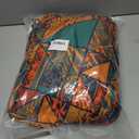 Stretch Couch Covers for 4 Separate Cushion Couch Sofa-Floral Printed Couch Sofa Cover,Washable Sofa Slipcover,Pet Friendly Furniture Protector with Elastic Bottom,Universal Fit for Home(Couch,Cover) (X-Large, Block Pattern+orange)