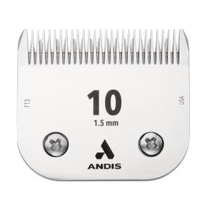 Andis  64315, Ceramic Edge Detachable Pet Clipper Blade  Carbon-Infused Steel with Sharp Cutting Tech, Runs Cooler & Stays Sharper, Resists Rust & Heat, Size-10 - Fits AG, AGC & BDC Series, Chrome
