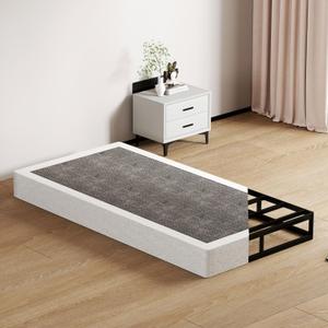 SHOANED Twin XL Metal Box Springs - 7 Inch Low Profile Heavy Duty Black Basics Bed Base Non Slip Box Spring Mattress Foundation, Easy Assembly, No Noise