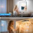 Ferswe 3W Motion Sensor Magnetic Light Bar,Eye-Friendly Rechargeable Closet Lights with Battery Display,2000mAh Vanity Lights for Mirror, Rechargeable Light Bar for Cabinet, Closet, Bathroom and Desk, 3 Watts