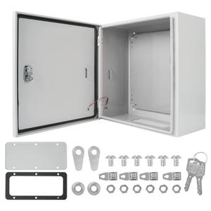 Cold Rolled Steel Electrical Box 16'' x 16'' x 8'' Indoor/Outdoor Thick Electrical Enclosure Box with Mounting Plate IP66 Weatherproof Anti-Rust and Anti-Corrosion (16'' x 16'' x 8'')