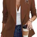 Tralilbee Women's Blazers Long Sleeve Open Front Work Office Suit Jackets Blazer XL