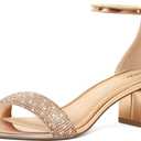 PIZZ ANNU Women's Low Block Chunky Heels Sandals Comfortable Open Toe Ankle Strap Party Dress Pump Shoes Strappy Buckle Heeled Sandal with 2 Inches Tall Thick Heel Design (Pink) 8