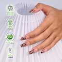 9 x Semi Cured Gel Nail Strips|Works with Any UV/LED Lamps|20 Pcs Gel Nail Stickers|Long-Lasting Two Weeks and Easy to Apply & Remove|Leopard Print