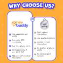 2 x HeyBuddy Slide Series - QR Code Smart Pet Tags for Dogs & Cats, Personalized Pet Tag Stores Multiple Information, Includes Passive Location Tracking, Real-Time Notification & Community Alerts (Large, Blue)