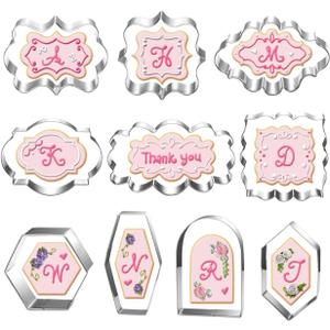 Large Plaque Cookie Cutter Set-10 Piece-4.0 Inch-Diswasher Safe-Frame Cookie Cutter Shape for Baking