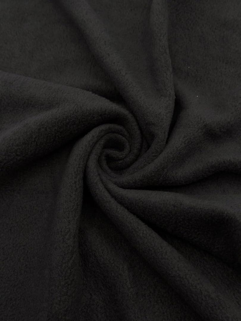 EOVEA - Polar Fleece Fabric by the Yard  Soft Anti-Pill, Warm & Cozy Material for Blankets, Clothing, Crafts, Pet Beds & DIY Sewing  60 Wide, Solid (Black, 1/2 Yard)