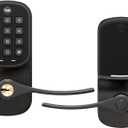 Yale Assure Lever - Z-Wave Smart Door Lever for Keyless Access (for Doors with no deadbolt) - Works with Ring Alarm, Samsung SmartThings and More - Bronze