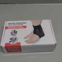 DeMoce Cordless Ankle Massager with Heat, Wearable Ankle Heating Wrap for Foot & Ankle Pain Relief, 6 Heat Levels, 3 Vibration Modes, Timer & Auto Shut Off, Single One, Black