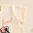 Sejardin Baby Girl Summer Outfit Infant Letter Print Short Sleeve T Shirt Tops and Stretch Shorts 6 12 18 24M 2T Girl Clothes (Beige)