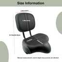 THALOUS Bike Seat with Backrest Oversized Comfort Bicycle Saddle Replacement Soft Memory Foam Padded PU Cushion Universal for Tricycle Mountain Bike Commuter Bike Electric Bike