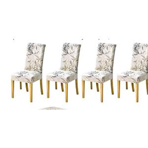 CRFATOP 4 PCS Dining Room Chair Covers Slipcovers with Bench Chair Cover Stretch Dining Chair Covers Washable Parsons Chair Slipcover Upholstered Bench Slipcover for Hotel Ceremony Banquet,A30