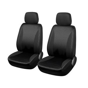 TNAIYH 4PCS 3D Foam Car Black Front Seat Covers, Polyester Waterproof | Pressure support, vibration absorption, headrest covers included, fits most cars SUVs and trucks, auto interior accessories