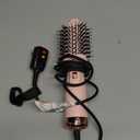 Automatic Dual Voltage Travel Hair Dryer Brush Compact Mini Hot Air Brush with European Plug One Step Blow Dryer and Styler for Women, Oval Barrel 3 Heat & 2 Speed Settings